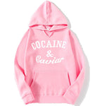 Cocaine And Caviar Crooks and Castles LIL Wayne Graphic Hoodie Men's Boy's Women's Girl's Sweatshirt Tops White Red Yellow Grey