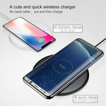 Baseus 15W Quick Wireless Charger For iPhone X 8 Wireless Charging Charger For Samsung Note8 S8 S9 S9+ S7 Fast Wireless Charger