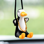 Cute Duck Car Pendant Swinging Autumn Car Rearview Mirror Pendant Pendant Pendant Car Interior Accessories Female Perfume Handmade Duck