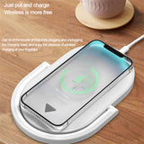 Night Light Wireless Charger 15W Fast Charge with Mobile Phone Stand Desk Lamp Power Bank