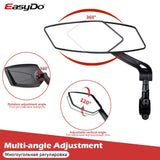 EasyDo Bicycle Handlebar Rear View Mirror Bike Cycling Wide Range Back Sight Reflector Adjustable Left Scooter E Bike Mirror