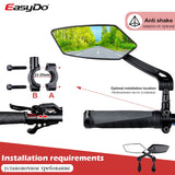 EasyDo Bicycle Handlebar Rear View Mirror Bike Cycling Wide Range Back Sight Reflector Adjustable Left Scooter E Bike Mirror