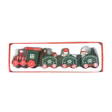 Christmas Decorations Christmas Wooden Small Train Decorations Santa Claus Children's Gifts