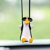 Cute Duck Car Pendant Swinging Autumn Car Rearview Mirror Pendant Pendant Pendant Car Interior Accessories Female Perfume Handmade Duck