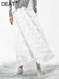 Autumn New Style Fried Street Fashion Eyelashes Lace Fringed Large Swing Design Skirt High Waist Long Skirt