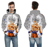 Cartoon hoodie seven dragon ball Z pocket hooded sweatshirt sleeves for men and women wearing