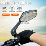 Bike Rear View Mirror Reflector Adjustable Rotatable Handlebar Mirror Clear Rearview Electric Scooter Cycling Bicycle Accessorie