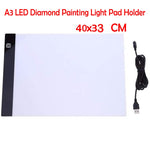 A2/A3/A4/A5 Size Three Level Dimmable Led Light Pad,Tablet Eye Protection for Diamond Painting Embroidery Tools Accessories