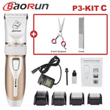 Baorun Professional Pet Dog Hair Trimmer Animal Grooming Clippers Cat Cutter Machine Shaver Electric Scissor Clipper 110-240V AC