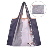 Pink Cartoon Large Capacity Reusable Grocery  Shopping Bag Handbag Foldable Eco Women&#39;s  Washable Gift Bag