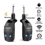 Lekato Wireless Guitar System 2.4Ghz Guitar Transmitter Receiver For Electric Guitar Wireless Transmitter Built-In Rechargeable