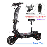 FLJ 7000W E Scooter with Dual engines 72V Electric scooter Road tire led pedal best Top Speed electrico skate board kickscooter