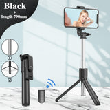 Selfie Stick Wireless Bluetooth Compatible Foldable Mini Tripod For Phone With Fill Light Shutter Remote Control For IOS Android