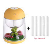 Mini Portable Mist Humidifier Transparent Micro-landscape Air Humidifier Spray Air Purifier Diffuser with LED Lights for Home