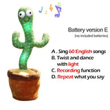 Lovely Talking Toy Dancing Cactus Doll Speak Talk Sound Record Repeat Toy Kawaii Cactus Toys Children Kids Education Toy Gift