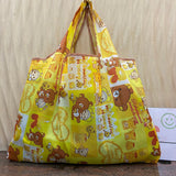 Pink Cartoon Large Capacity Reusable Grocery  Shopping Bag Handbag Foldable Eco Women&#39;s  Washable Gift Bag