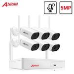 ANRAN 5MP Video Surveillance Kit Audio Camera Wireless NVR Kit Security Camera System 1920P Outdoor Waterproof Security Camera