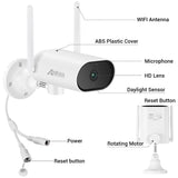 Zoohi 2MP/3MP/5MP HD IP Camera Wifi Surveillance Camera Infrared Night Vision Security Camera Compatible with K8204 K8208 NVR