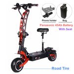 FLJ 7000W E Scooter with Dual engines 72V Electric scooter Road tire led pedal best Top Speed electrico skate board kickscooter