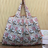 Pink Cartoon Large Capacity Reusable Grocery  Shopping Bag Handbag Foldable Eco Women&#39;s  Washable Gift Bag