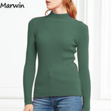 Marwin New-coming Autumn Winter Top Pull Femme Turtleneck Pullovers Sweaters Long Sleeve Slim Oversize Korean Women&#39;s Sweater