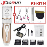 Baorun Professional Pet Dog Hair Trimmer Animal Grooming Clippers Cat Cutter Machine Shaver Electric Scissor Clipper 110-240V AC