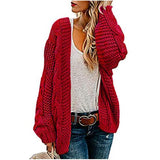 2021 spring and autumn new thick needle twist knit cardigan women&#39;s mid-length solid color casual loose coat cardigan