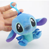 4"10cm Disney Lilo Stitch Plush Toys Dolls with Plastic hook Plush Keychain Pendant Soft Stuffed For Kids Baby Gifts