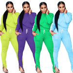 Winter Two Piece Set Women&#39;s set Long sleeve TShirt pants suit Casual tracksuit outfit Sweatsuit Sporty