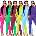 Winter Two Piece Set Women&#39;s set Long sleeve TShirt pants suit Casual tracksuit outfit Sweatsuit Sporty