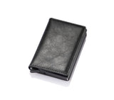 New Men women smart wallet Credit Bank card holder fashion purse Aluminum alloy Business Casual Mini wallet Brand PU Purse