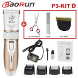 Baorun Professional Pet Dog Hair Trimmer Animal Grooming Clippers Cat Cutter Machine Shaver Electric Scissor Clipper 110-240V AC