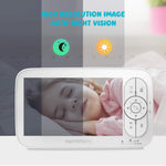 HeimVision HM136 Baby Sleep Monitor with Camera 720P Video 5 Inch LCD Screen Nanny Security Night Vision Temperature Camera