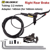 BLOOKE Electric Scooter Hydraulic Disc Brake Left/Right Set 140mm 160mm 180mm Power-Off E-bike Brakes with Rotor for Kugoo