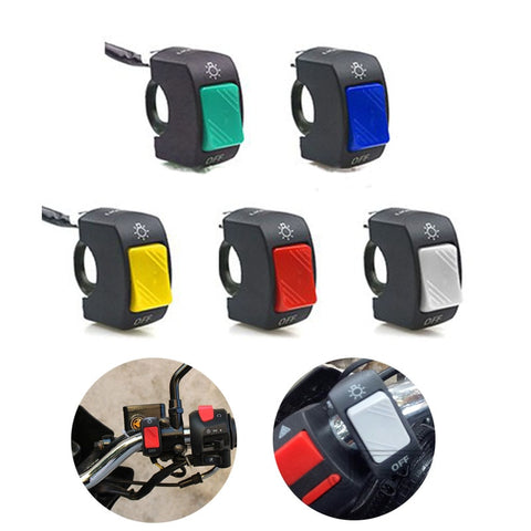 22mm ON/OFF Motorcycle Switch Push Button 12V Button Connector Handlebar Switch for ATV Electronic Bike Scooter Motorbike
