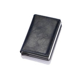 New Men women smart wallet Credit Bank card holder fashion purse Aluminum alloy Business Casual Mini wallet Brand PU Purse