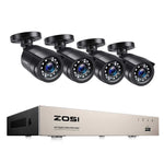 ZOSI 8CH 1080P CCTV System Outdoor 5MP Lite Video DVR with 2/4/6/8pcs 2MP Security Camera Day/Night Video Surveillance System