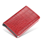 New Men women smart wallet Credit Bank card holder fashion purse Aluminum alloy Business Casual Mini wallet Brand PU Purse