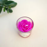 Small Votive Pink Rose Natural Wax Scented Candle - shop.livefree.co.uk