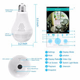 Wifi Panoramic Fisheye 360 degree Camera Wireless IP LED Light Bulb Mini Camera 2MP 3D VR 1080P Security Bulb WIFI Camera CCTV