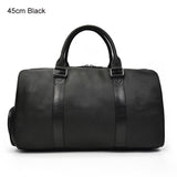 Luxury Genuine Leather Men Women Travel Bag Cow Leather Carry On Luggage Bag Travel Shoulder Bag Male Female Weekend Duffle Bag