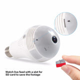 Wifi Panoramic Fisheye 360 degree Camera Wireless IP LED Light Bulb Mini Camera 2MP 3D VR 1080P Security Bulb WIFI Camera CCTV