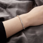 L003 CZ Crystal Bracelet Bangle Stretch Bling Single Row Rhinestones Bracelets For Women Elasticity Wedding Bridal Gift Jewelry