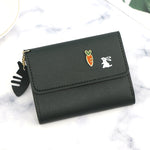 cute wallet coin purse for girls lady&#39;s card bag wallet multifunctional rabbit and carrot coin purse