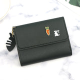 cute wallet coin purse for girls lady&#39;s card bag wallet multifunctional rabbit and carrot coin purse