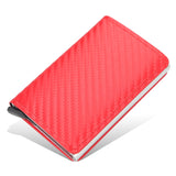 New Men women smart wallet Credit Bank card holder fashion purse Aluminum alloy Business Casual Mini wallet Brand PU Purse
