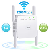 5 Ghz WiFi Repeater Wireless Wifi Extender 1200Mbps Wi-Fi Amplifier 300Mbps Long Range Wi fi Signal Booster 2.4G Wifi Repiter