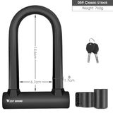 WEST BIKING Bicycle U Lock MTB Road Bike Padlock 2 Keys Anti-theft Safety Motorcycle Scooter Cycling Lock Bicycle Accessories