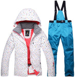 Winter Women Ski Suit Thermal Ski Jacket Pants Set Windproof Waterproof Snowboarding Jacket Female Skiing Suits Snow Coat