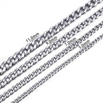 Jiayiqi 3-11 mm Men Chain Bracelet Stainless Steel Curb Cuban Link Chain Bangle for Male Women Hiphop Trendy Wrist Jewelry Gift